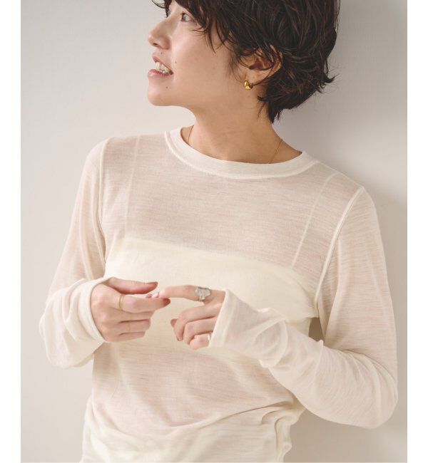 EMILYWEEK「スーパーウール クルーネックシアープルオーバー」|Tシャツ・カットソー|