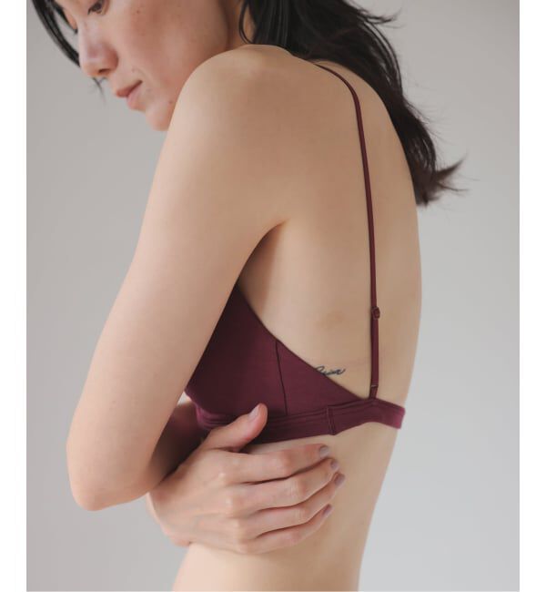 EMILYWEEK「【RESET】オーガニックコットン混 ブラ（ベージュ、ボルドー）」|インナー|