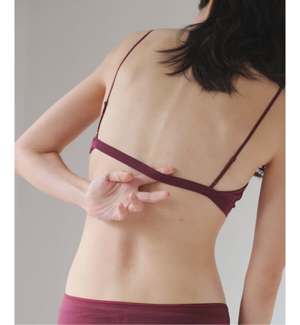 EMILYWEEK「【RESET】オーガニックコットン混 ブラ（ベージュ、ボルドー）」|インナー|