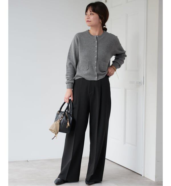 SLOBE IENA「《セットアップ対応可》コットンダブルフェイスカーディガン」|カーディガン|