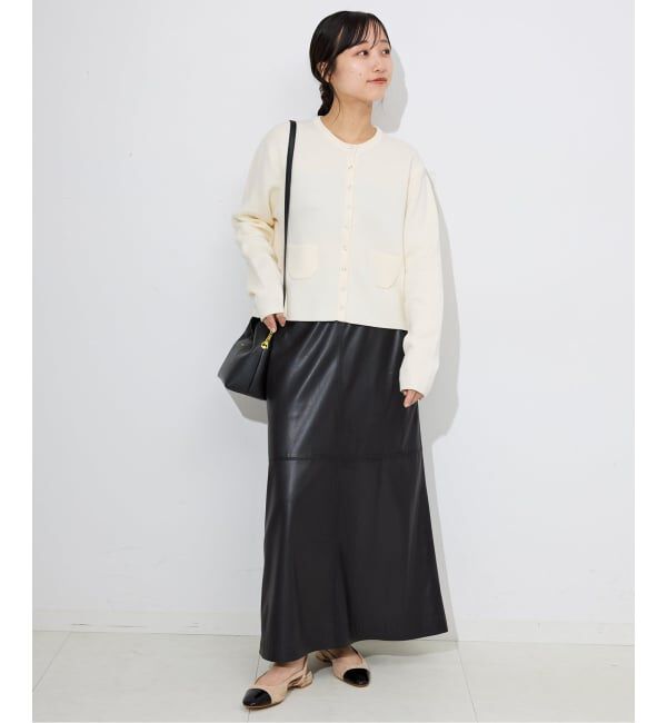 SLOBE IENA「《セットアップ対応可》コットンダブルフェイスカーディガン」|カーディガン|