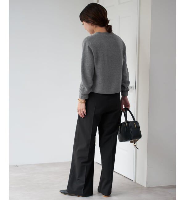 SLOBE IENA「《セットアップ対応可》コットンダブルフェイスカーディガン」|カーディガン|