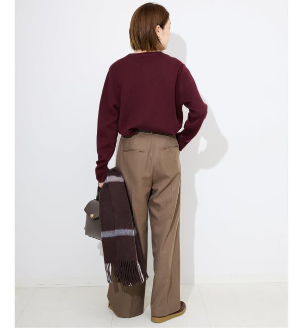 SLOBE IENA「《セットアップ対応可》コットンダブルフェイスカーディガン」|カーディガン|