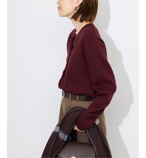 SLOBE IENA「《セットアップ対応可》コットンダブルフェイスカーディガン」|カーディガン|