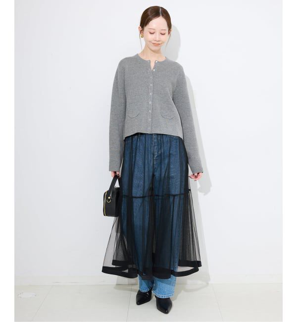 SLOBE IENA「《セットアップ対応可》コットンダブルフェイスカーディガン」|カーディガン|