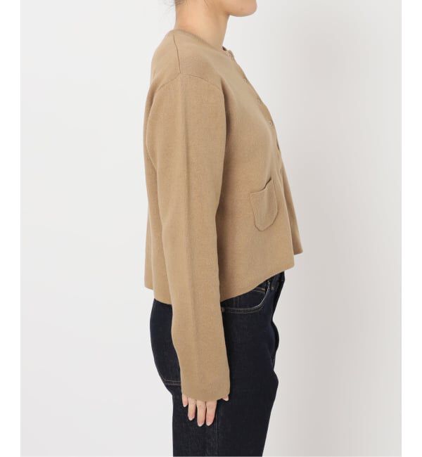 SLOBE IENA「《セットアップ対応可》コットンダブルフェイスカーディガン」|カーディガン|