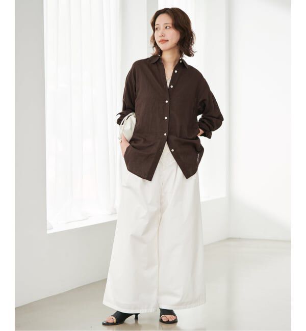 SLOBE IENA「《追加》リネンコットンレギュラーシャツ」|シャツ・ブラウス|