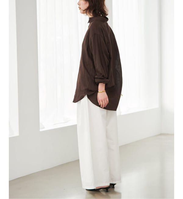 SLOBE IENA「《追加》リネンコットンレギュラーシャツ」|シャツ・ブラウス|