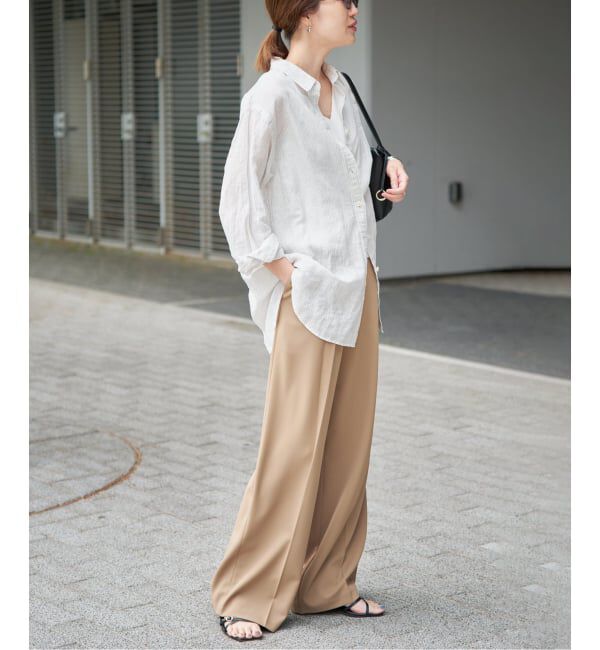 SLOBE IENA「《追加》リネンコットンレギュラーシャツ」|シャツ・ブラウス|