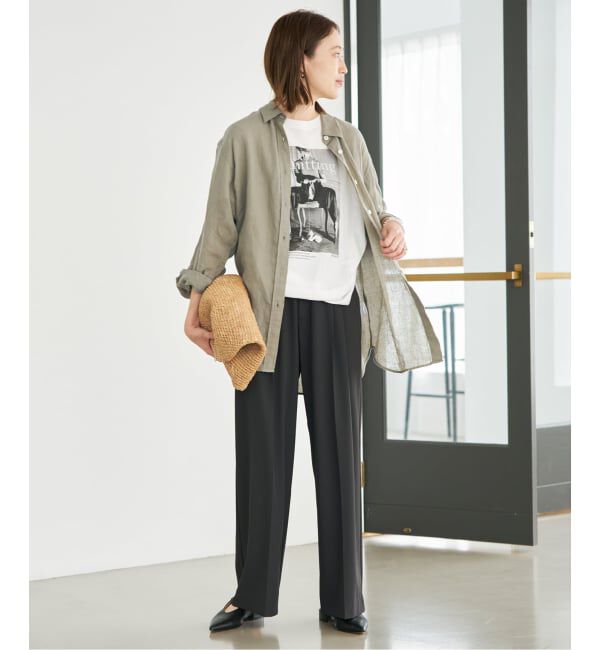 SLOBE IENA「《追加》リネンコットンレギュラーシャツ」|シャツ・ブラウス|