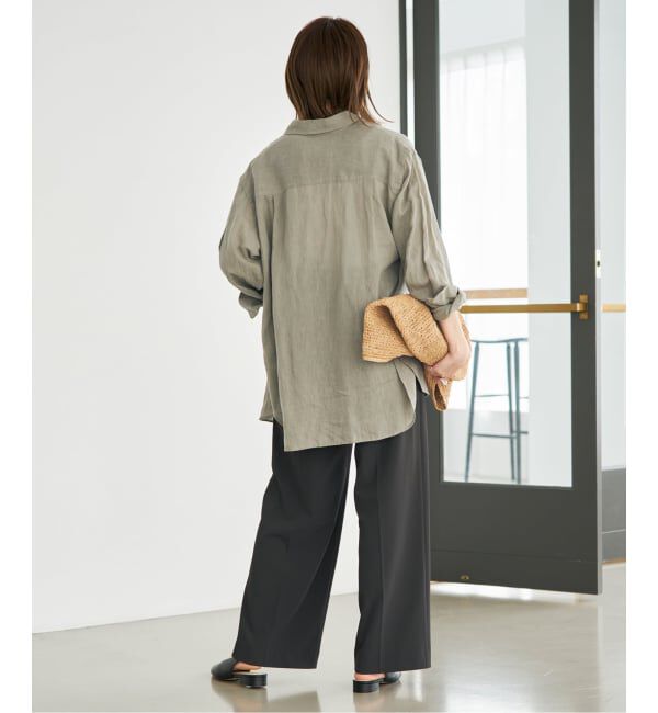 SLOBE IENA「《追加》リネンコットンレギュラーシャツ」|シャツ・ブラウス|