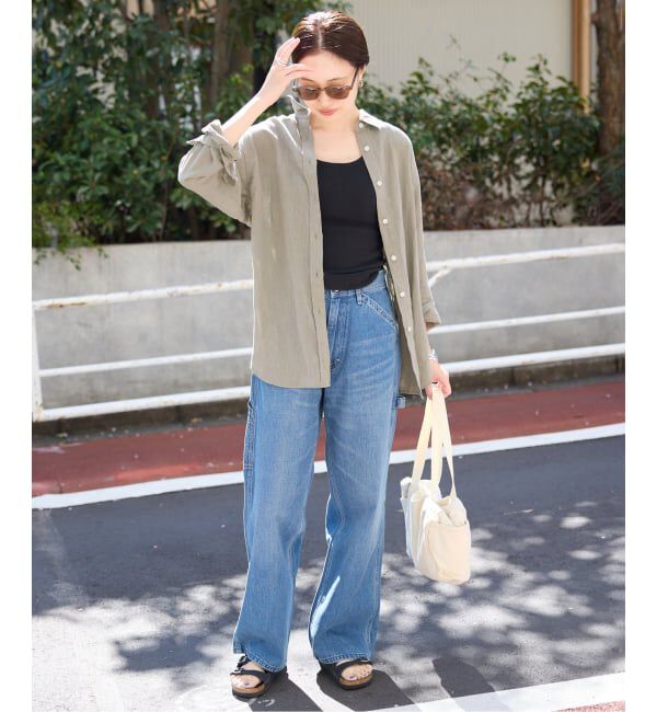 SLOBE IENA「《追加》リネンコットンレギュラーシャツ」|シャツ・ブラウス|