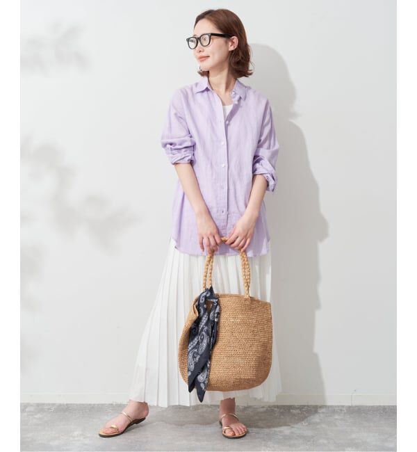 SLOBE IENA「《追加》リネンコットンレギュラーシャツ」|シャツ・ブラウス|