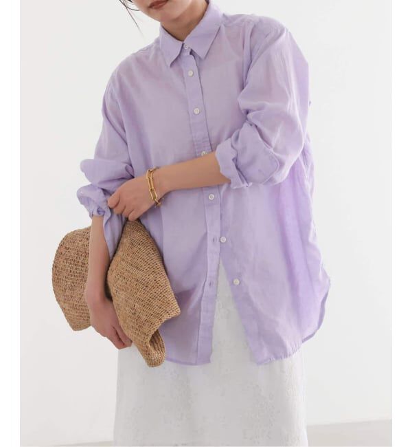 SLOBE IENA「《追加》リネンコットンレギュラーシャツ」|シャツ・ブラウス|