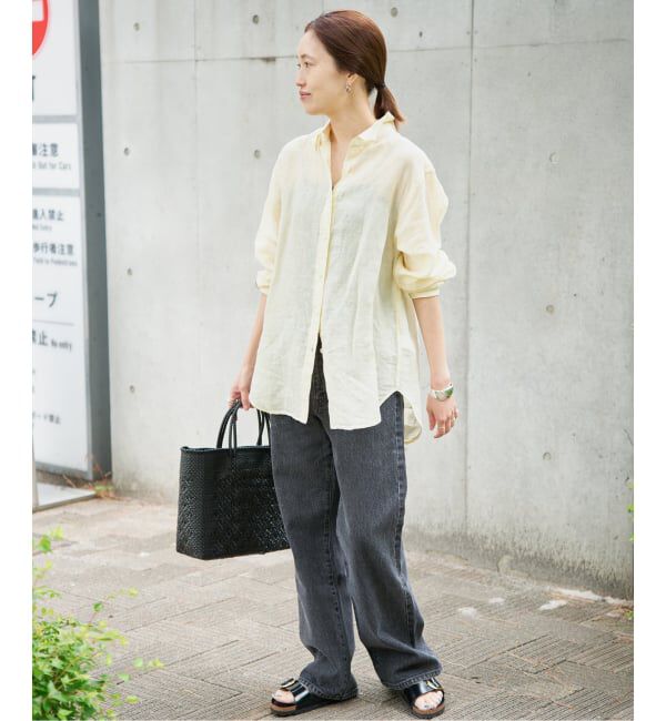 SLOBE IENA「《追加》リネンコットンレギュラーシャツ」|シャツ・ブラウス|