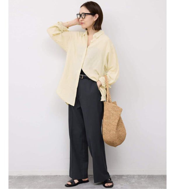 SLOBE IENA「《追加》リネンコットンレギュラーシャツ」|シャツ・ブラウス|