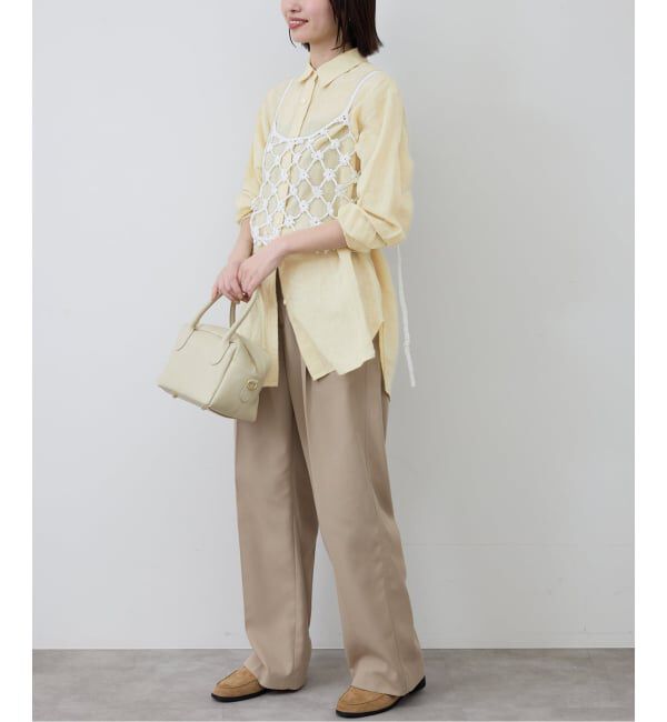 SLOBE IENA「《追加》リネンコットンレギュラーシャツ」|シャツ・ブラウス|