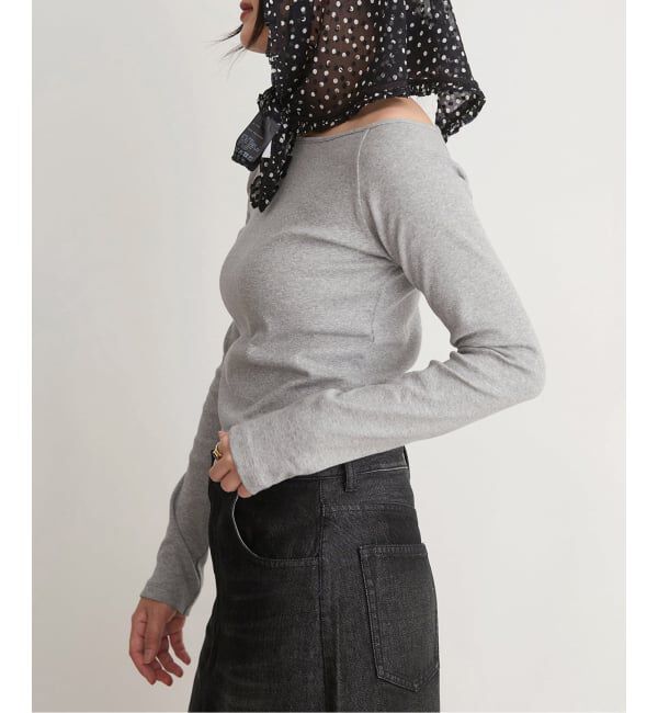 IENA LA BOUCLE「IENA LA BOUCLE コンパクトベアボートネックカット」|Tシャツ・カットソー|