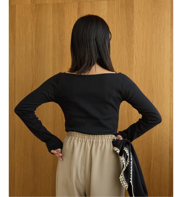 IENA LA BOUCLE「IENA LA BOUCLE コンパクトベアボートネックカット」|Tシャツ・カットソー|