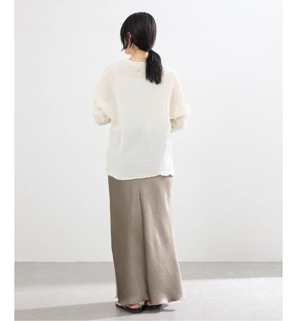 IENA「《追加17》ダブルサテンスカート」|スカート|