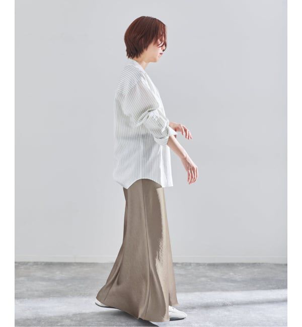 IENA「《追加17》ダブルサテンスカート」|スカート|