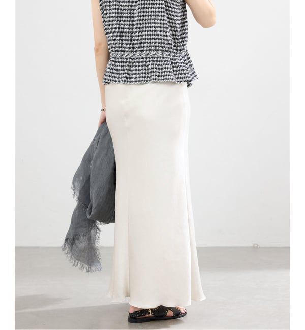 IENA「《追加17》ダブルサテンスカート」|スカート|