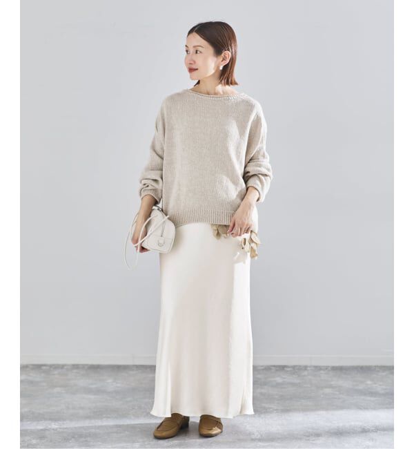 IENA「《追加17》ダブルサテンスカート」|スカート|