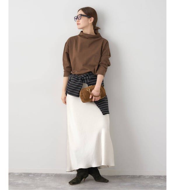 IENA「《追加17》ダブルサテンスカート」|スカート|