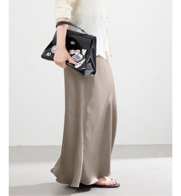 IENA「《追加17》ダブルサテンスカート」|スカート|
