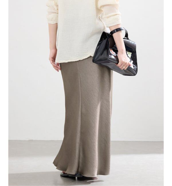 IENA「《追加17》ダブルサテンスカート」|スカート|