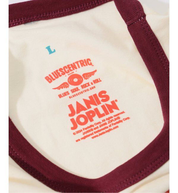 JOURNAL STANDARD relume「BLUESCENTRIC 別注 リンガーT  &rdquo;PEACE JANIS JOPLIN &rdquo;」|Tシャツ・カットソー|