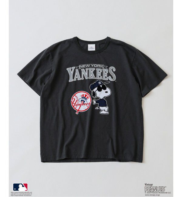 JOURNAL STANDARD relume「PEANUTS 別注 MLB ベースボール プリントTシャツ」|Tシャツ・カットソー|ブラック A