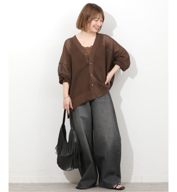 JOURNAL STANDARD relume「《予約》リネンミックスメッシュVネックカーディガン」|カーディガン|