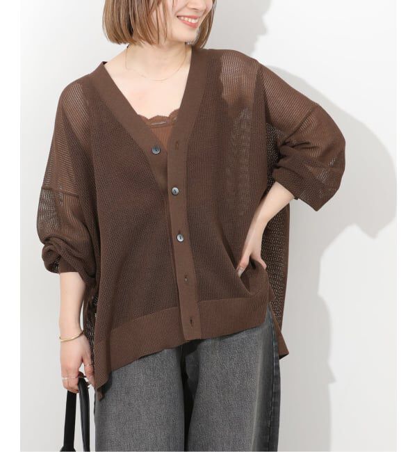 JOURNAL STANDARD relume「《予約》リネンミックスメッシュVネックカーディガン」|カーディガン|