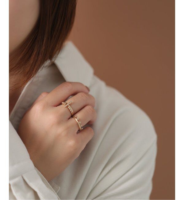 Lilas by Spick&Span「ブラウンダイヤクロスリング K10」|リング|