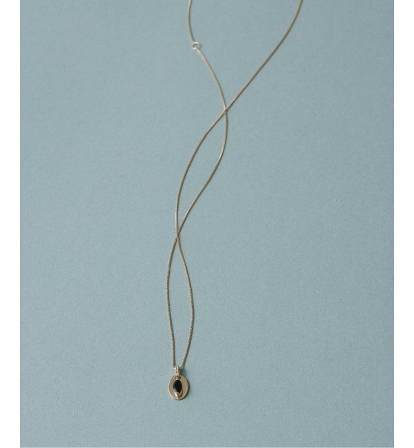 Lilas by Spick&Span「メレダイヤバチカンオニキス50cmネックレス K10」|ネックレス|