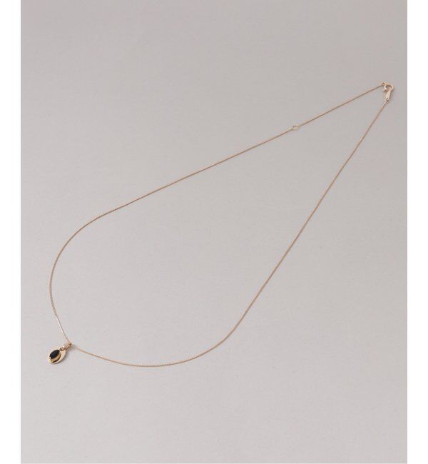 Lilas by Spick&Span「メレダイヤバチカンオニキス50cmネックレス K10」|ネックレス|