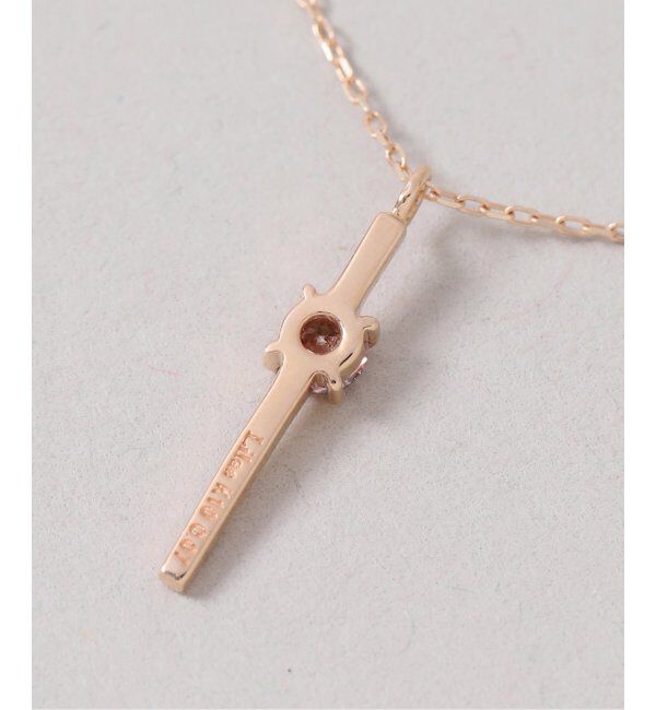 Lilas by Spick&Span「ブラウンH＆Cダイヤバー50cmネックレス K10」|ネックレス|