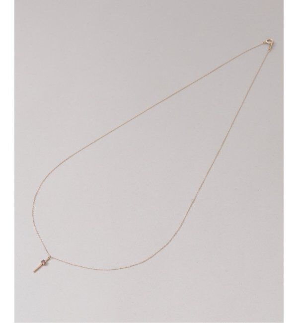 Lilas by Spick&Span「ブラウンH＆Cダイヤバー50cmネックレス K10」|ネックレス|