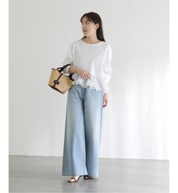  「【洗える】アシメペプラムカットソー」|Tシャツ・カットソー|