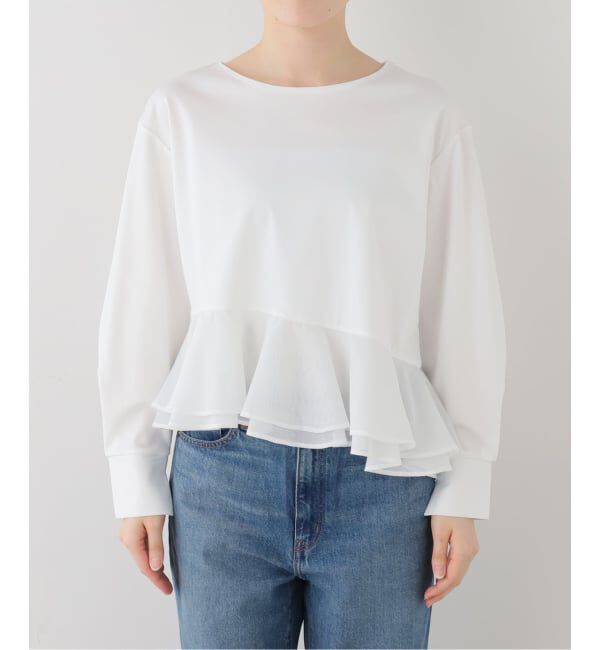  「【洗える】アシメペプラムカットソー」|Tシャツ・カットソー|