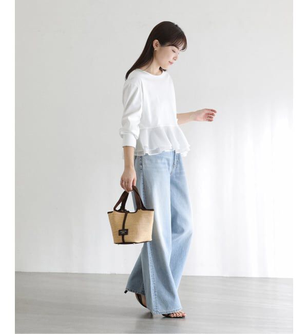  「【洗える】アシメペプラムカットソー」|Tシャツ・カットソー|