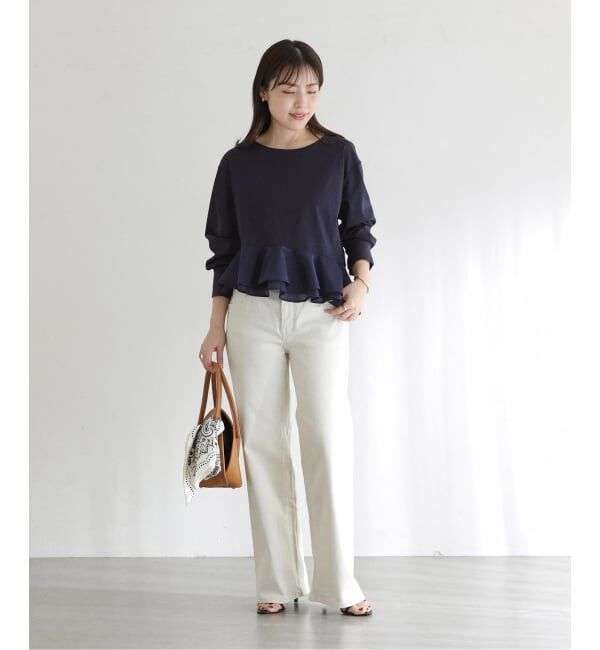  「【洗える】アシメペプラムカットソー」|Tシャツ・カットソー|