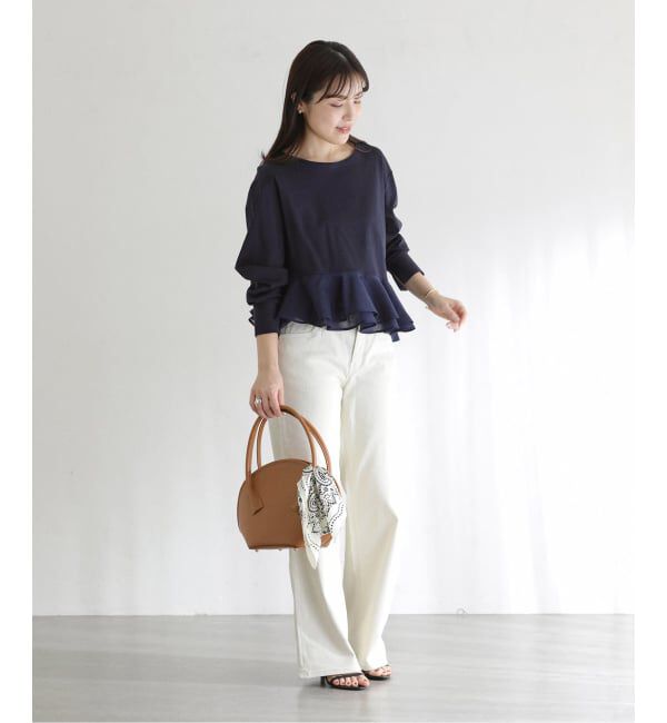  「【洗える】アシメペプラムカットソー」|Tシャツ・カットソー|