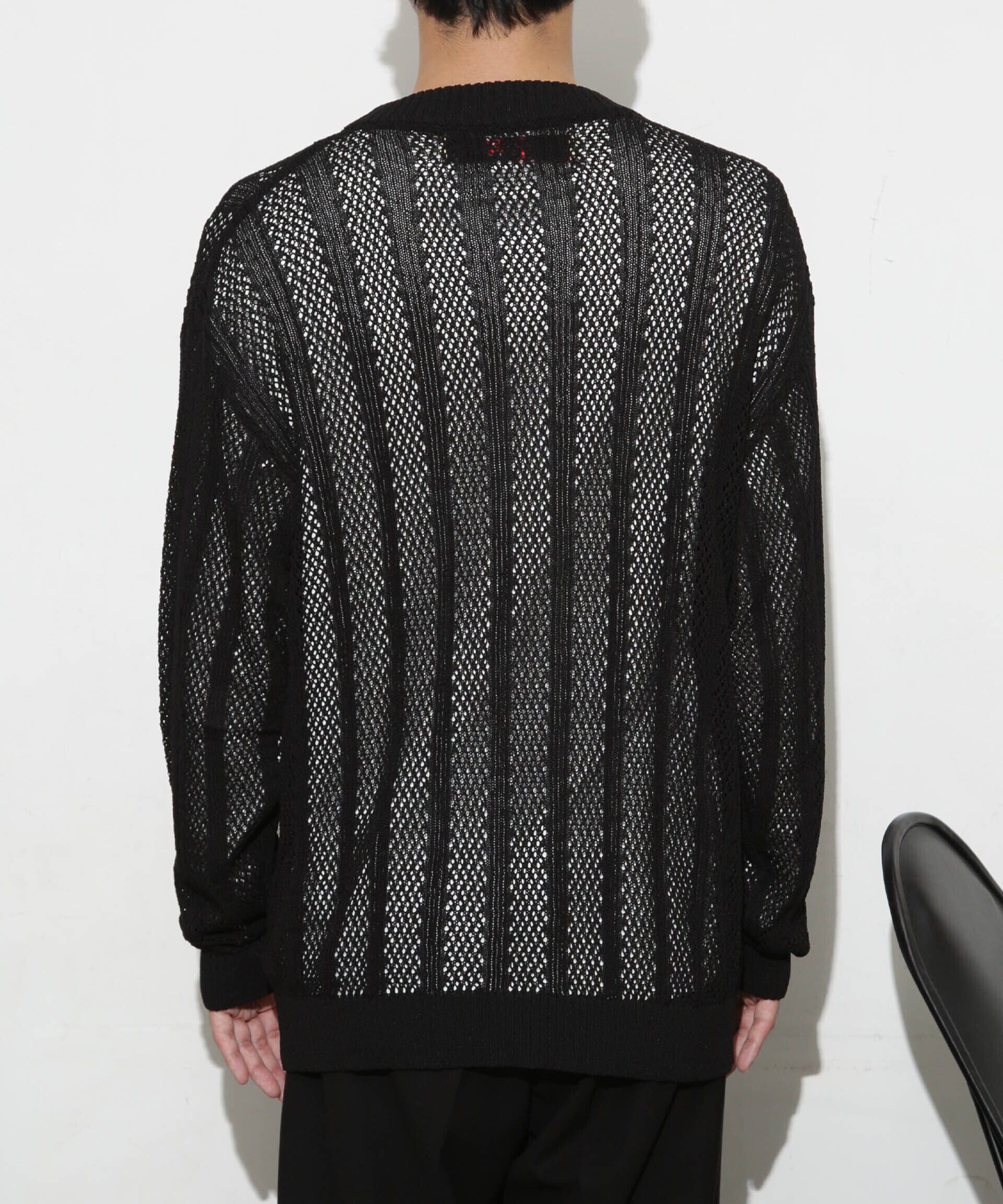 nano･universe「透かし編みワイドカーディガン」|ニット・セーター|