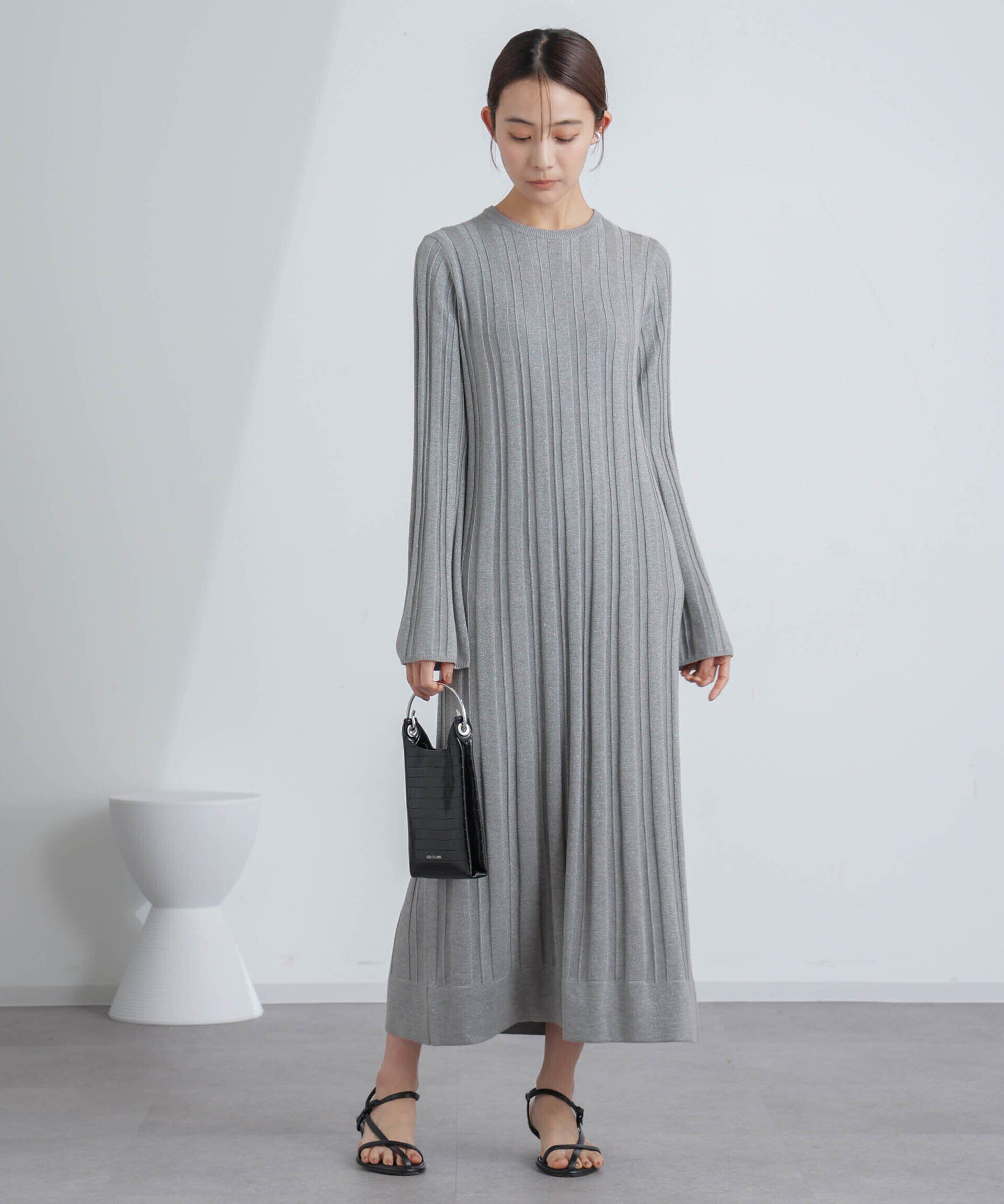 nano･universe「ワイドリブラメニットワンピース」|ワンピース|