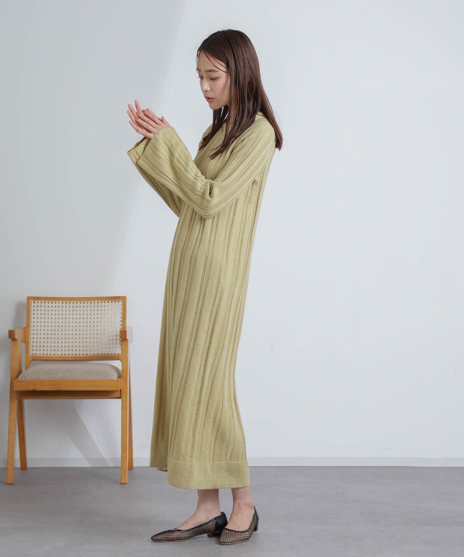 nano･universe「ワイドリブラメニットワンピース」|ワンピース|