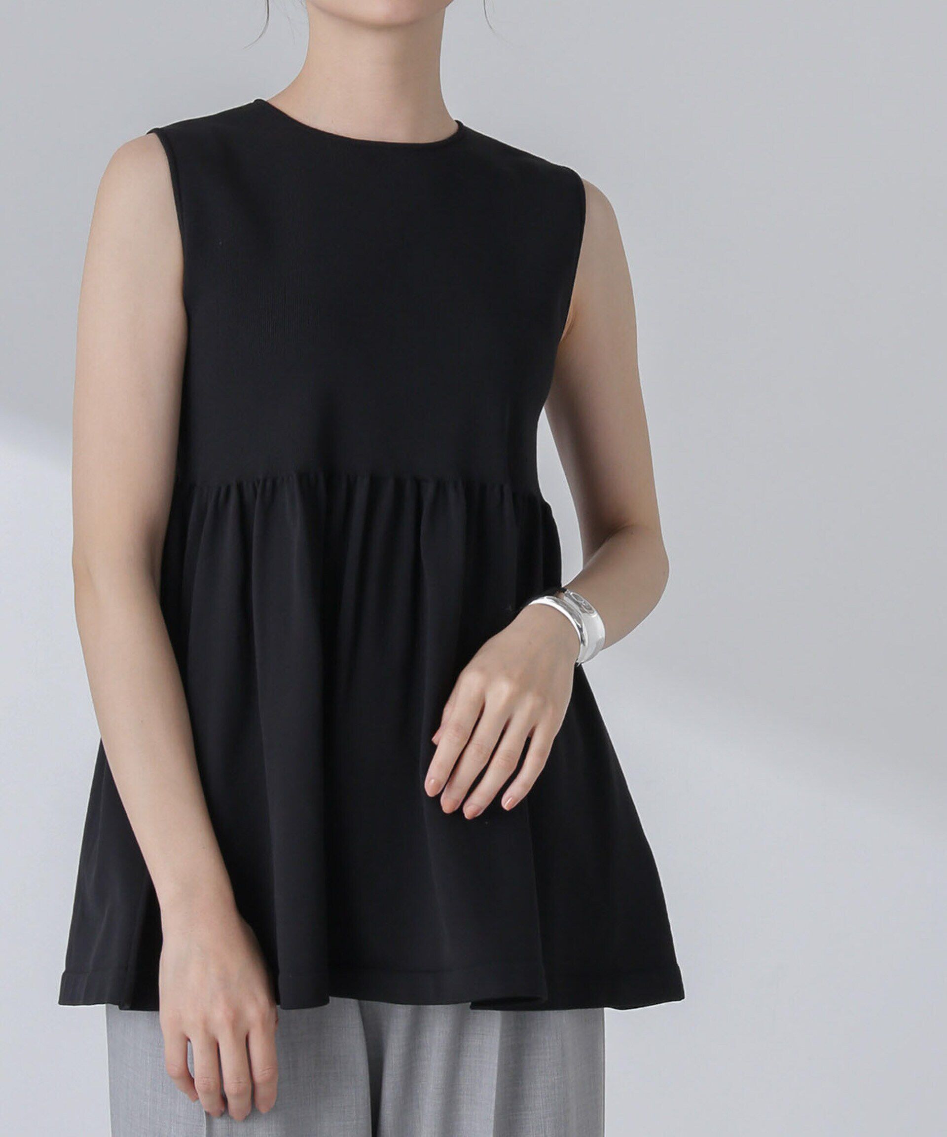 nano･universe「前後2WAYペプラムニットトップス」|ニット・セーター|