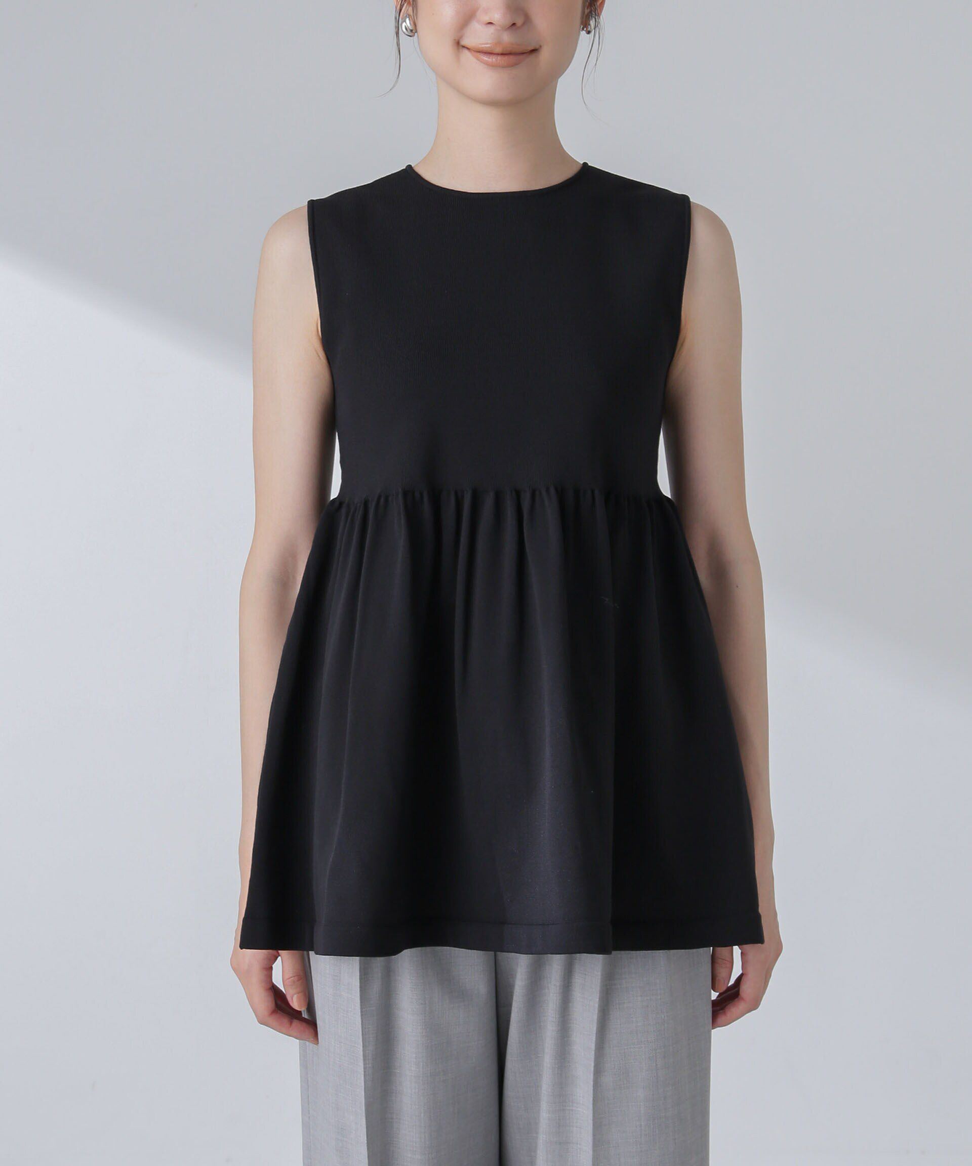 nano･universe「前後2WAYペプラムニットトップス」|ニット・セーター|