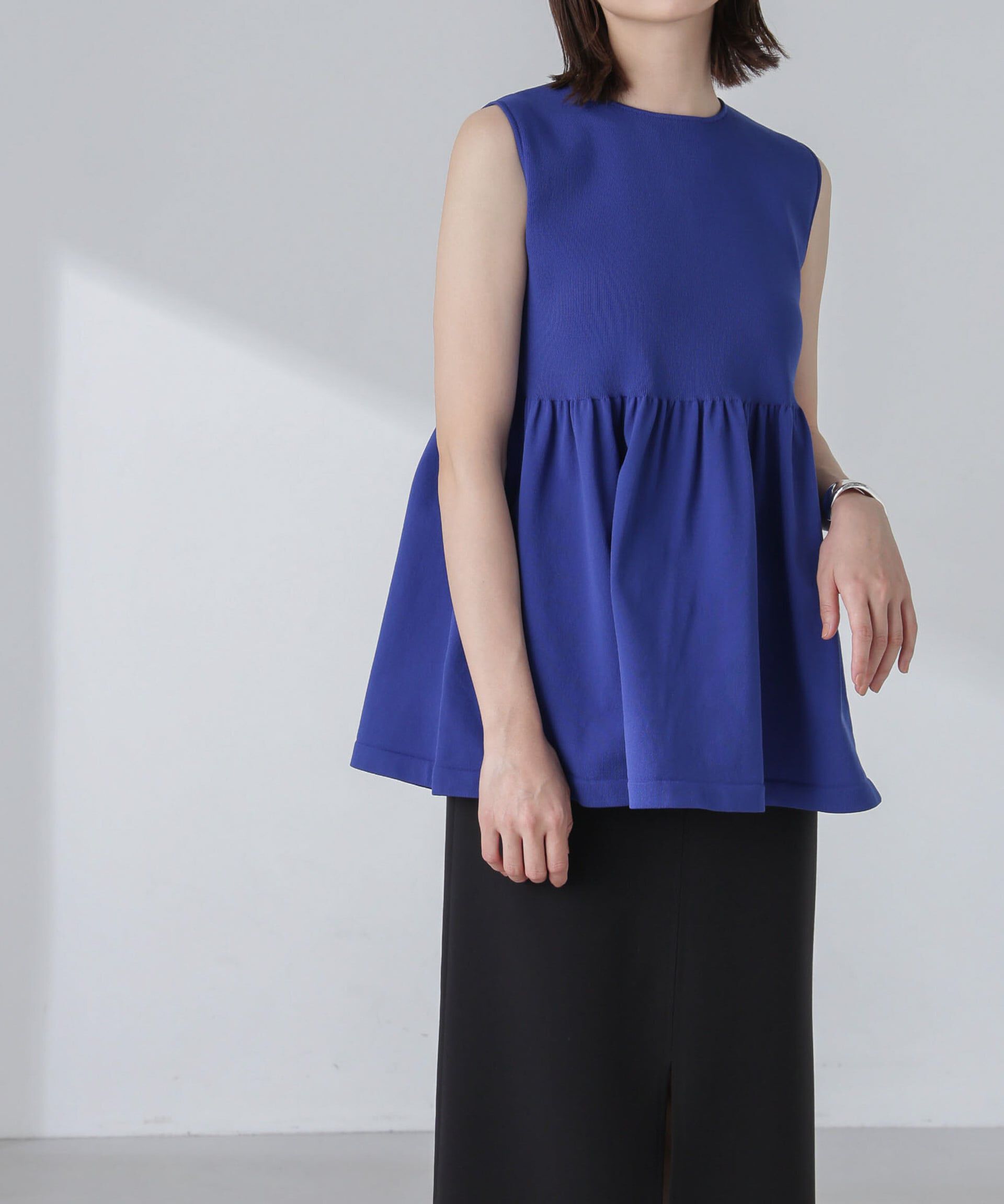 nano･universe「前後2WAYペプラムニットトップス」|ニット・セーター|